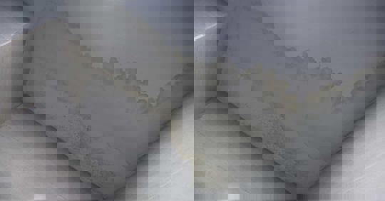 Discolorated ceiling indicating possible leak