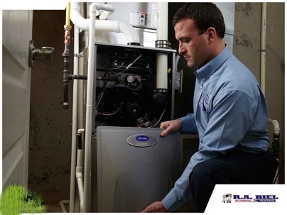 man working on hvac system